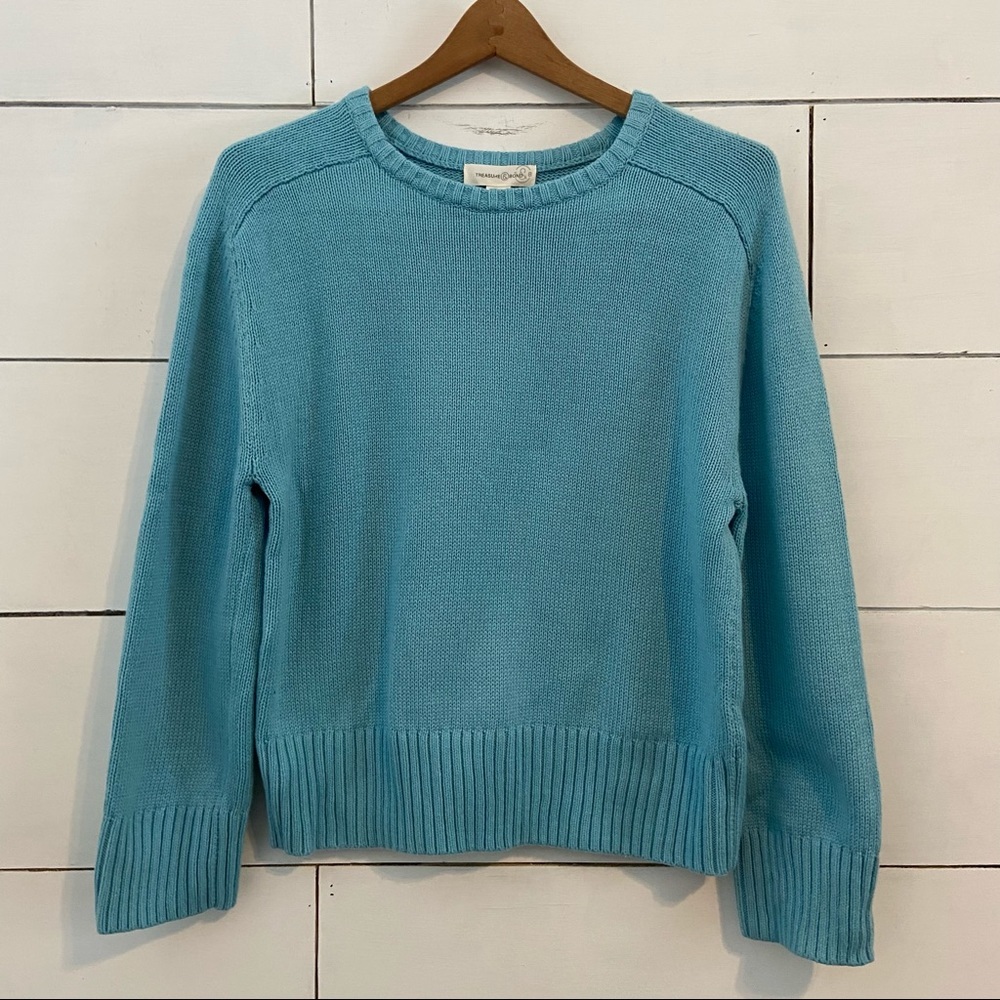Treasure & Bond Blue Crew Neck Sweater